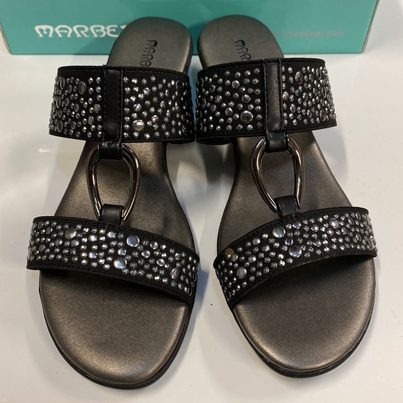 Marbella Shoes - Marbella Sandals with Kitten Heel